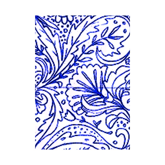 BLue and white floral traditional style by HIghlandkings