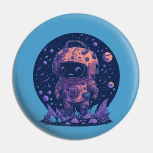 Monster in Spacesuit Pin