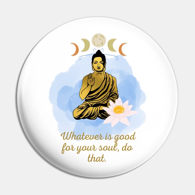 Buddha Meditating Pin by Prilidiarts