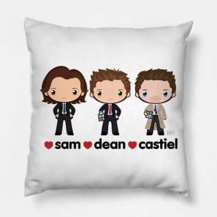 Love Sam, Dean & Castiel Pillow
