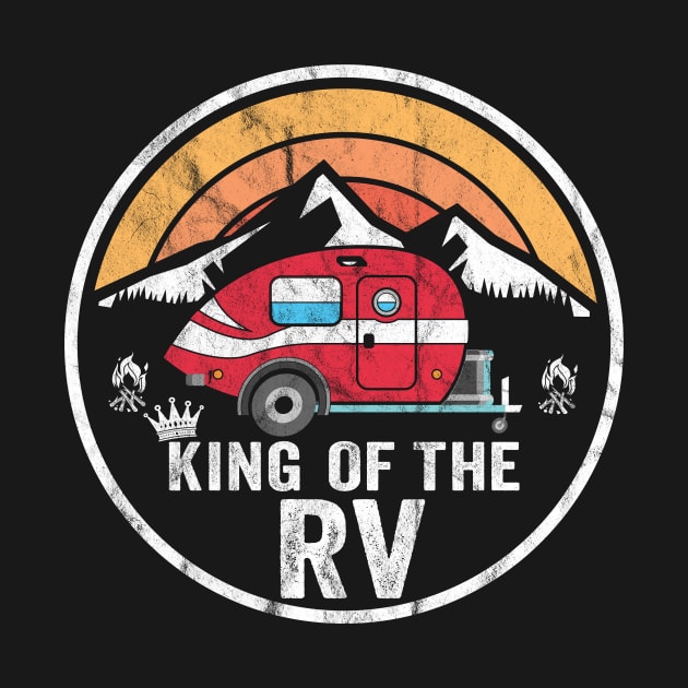 King of the RV Motorhome Travel Fun Vacation retro Camping by UNXart