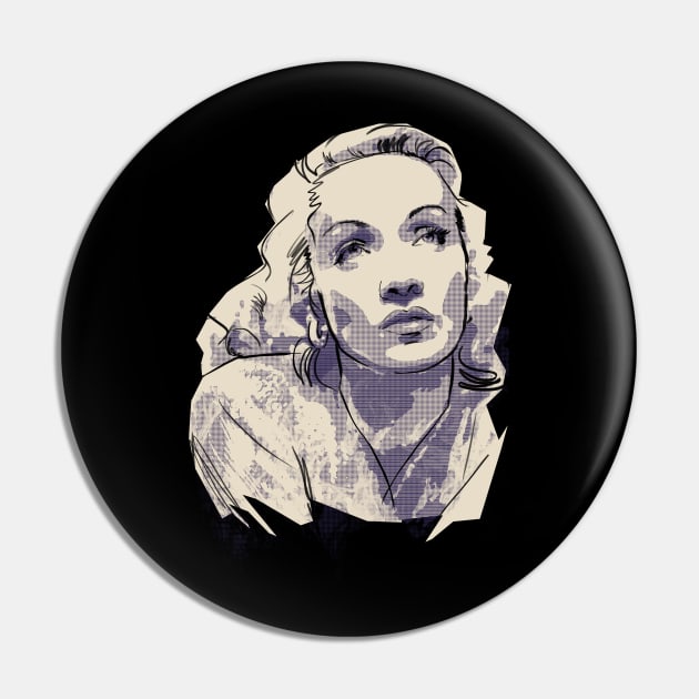 Marlene Dietrich Pin by Ed Labetski Art