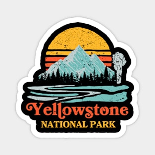 Retro Vintage Yellowstone National Park Magnet