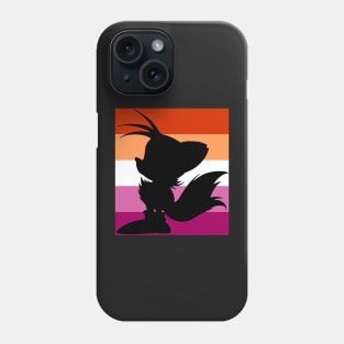 Lesbian Pride Furry Fox Silhouette Phone Case