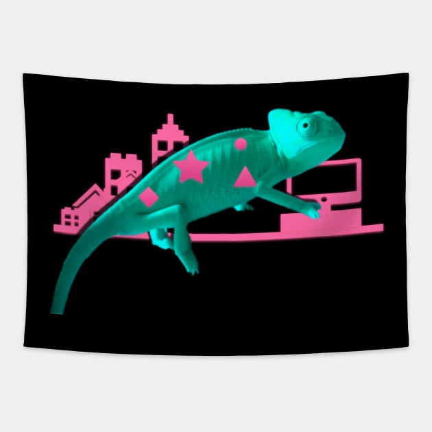 Chameleon Tech Tapestry by theillkind