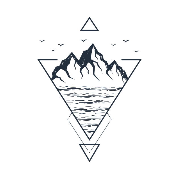 Nature. Mountains. Double Exposure. Geometric Style by SlothAstronaut