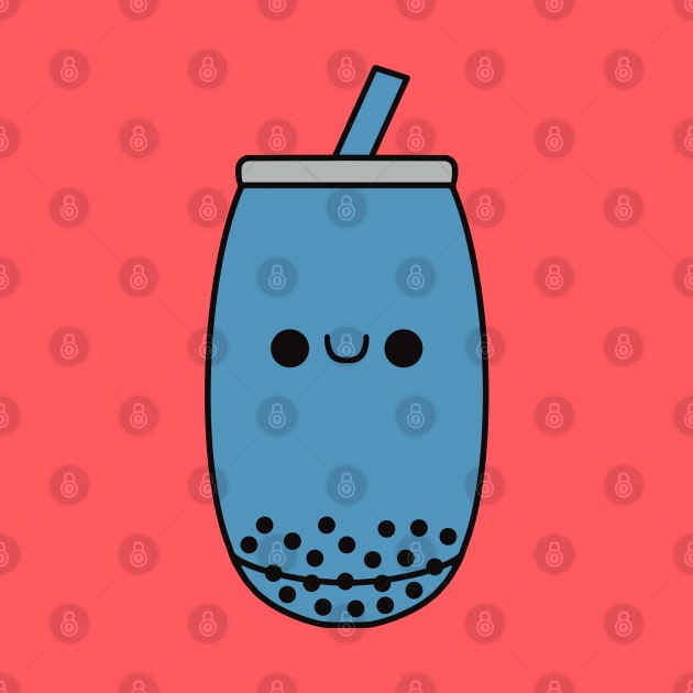 Cute Kawaii Blueberry Bubble Tea by KawaiiByDice