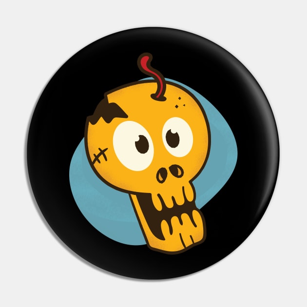 Pirate Cartoon Skull Pin by LYNEXART