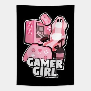 Cute Gamer Girl Tapestry