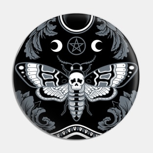 Deaths Head Moth - Goth Grunge Witchcore - Planchette Pin