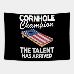 Cornhole Champion American Flag Board Funny Cornhole Tapestry