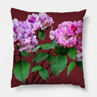 Hydrangeas - Lavender and Rose Hydrangea Pillow