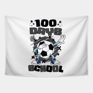 100 days of school featuring a dabbing Football #5 Tapestry