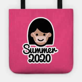 Summer 2020 face mask sun tan vacation corona girl facemask Tote