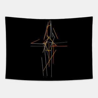 Abstract Minimal Futurism Tapestry