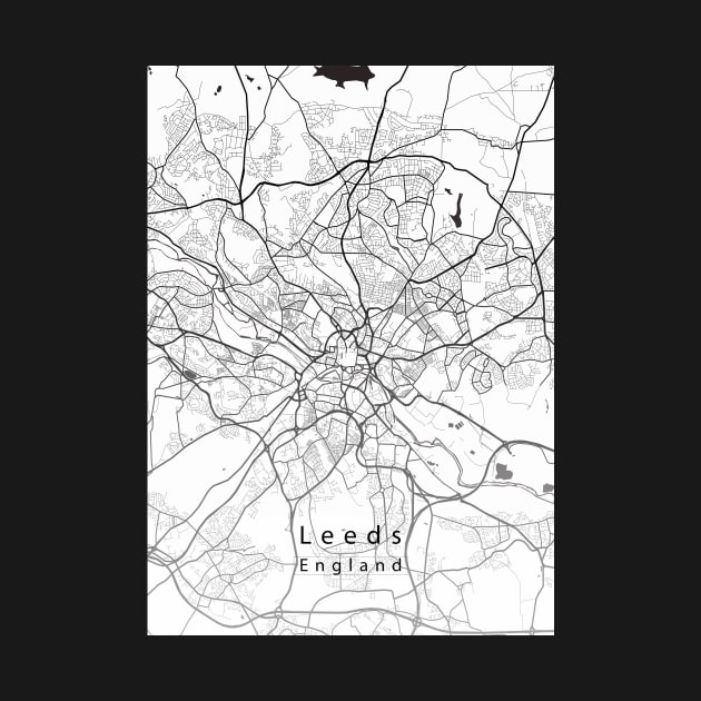 Leeds England City Map by Robin-Niemczyk