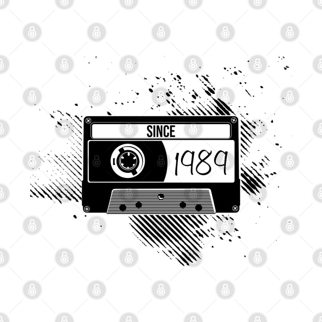 1989s Vintage, 89s Black Cassette by Degiab