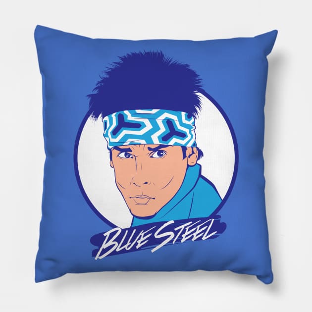 Derek Zoolander Blue Steel Pillow by portraiteam