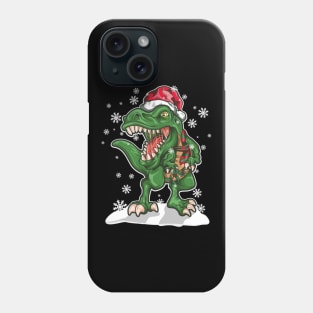 Dinosaur Christmas T Rex Lover Santa Claus Phone Case