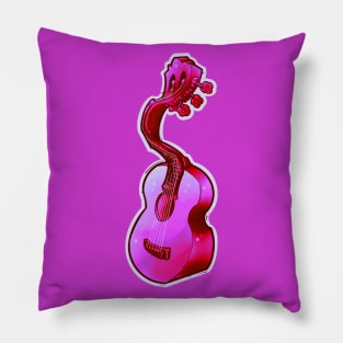 psychedelic pink acoustic guitar Pillow