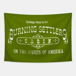 Burning Settlers Cabin Tapestry