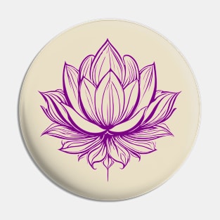 Lotus Flower - Floral Print Pin