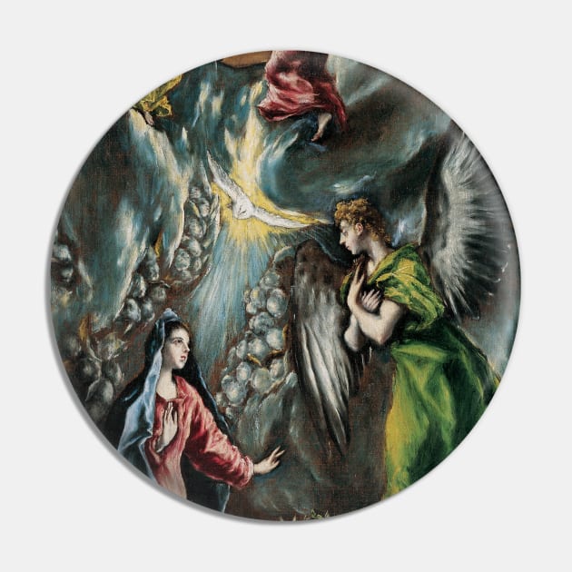 La Anunciacion by El Greco Pin by Classic Art Stall