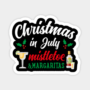 Christmas in July Gift Outfit Mistletoe Margarita Magnet