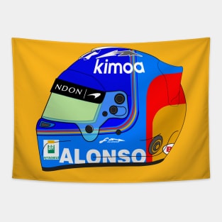 Fernando Alonso 2018 Helmet Tapestry