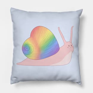 Gay Pride Love Heart Snail Pillow