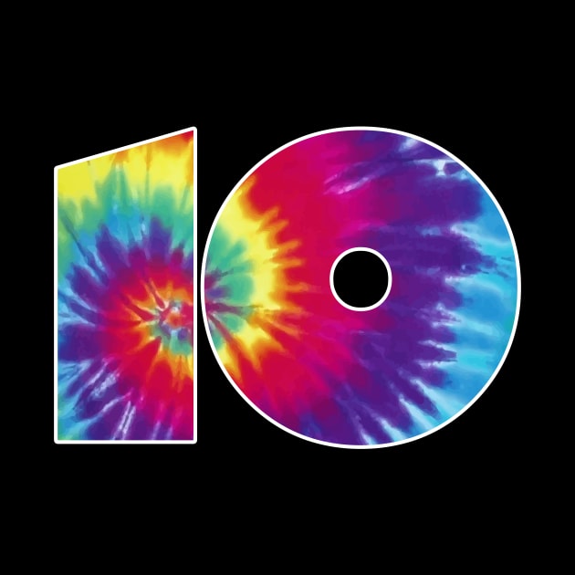 Number 10 Team Event Shirt or 10th Birthday Tie Dye Gift by GillTee