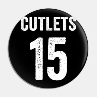 Cutlets in 15 - White Font Pin