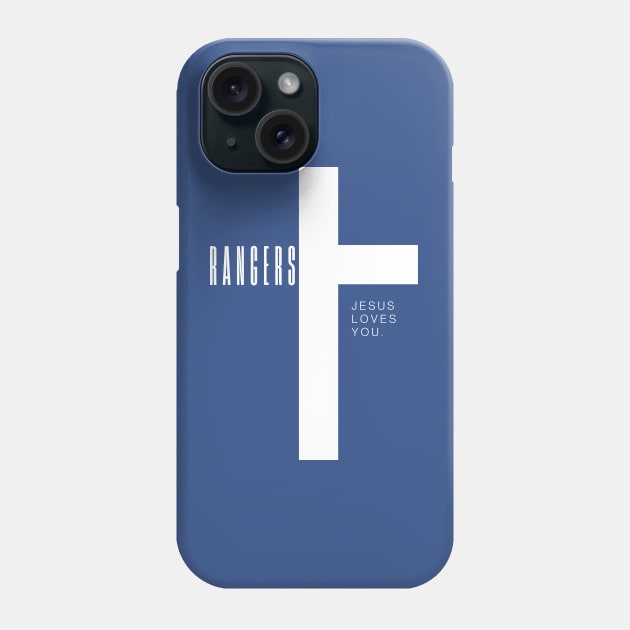 RANGERS JESUS LOVES YOU Phone Case by Lolane