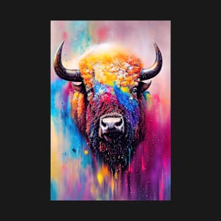 Bison  Animal Discovery Adventure Nature Planet Earth Paint T-Shirt