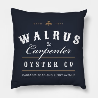 Walrus and Carpenter Oyster Company Pillow