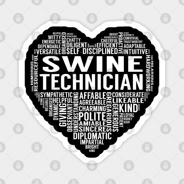 Swine Technician Heart Magnet by LotusTee