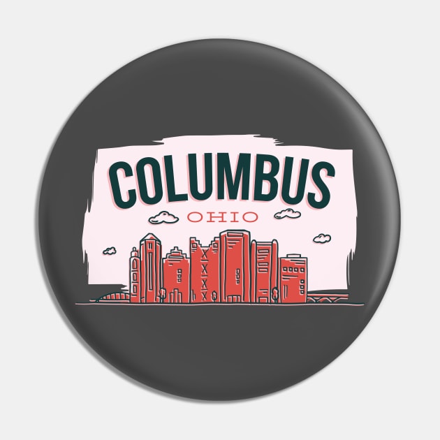 Columbus Ohio Pin by Ruth Designs