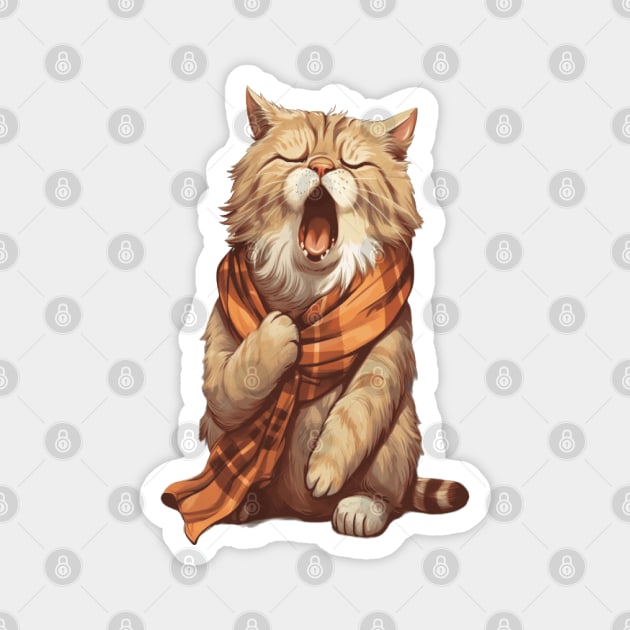 Cat coughing Magnet by ArtfulDesign