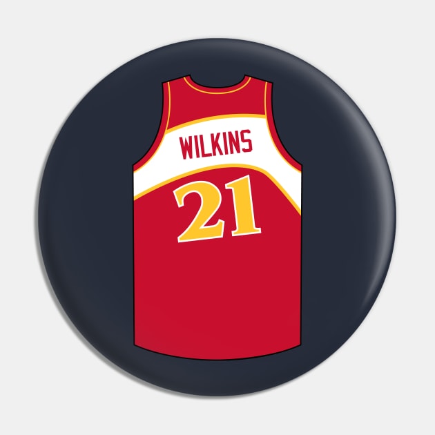 Dominique Wilkins Atlanta Jersey Qiangy Pin by qiangdade