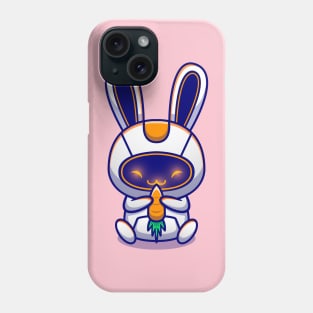 Cute Rabbit Robot Hug Carrot Cartoon Phone Case