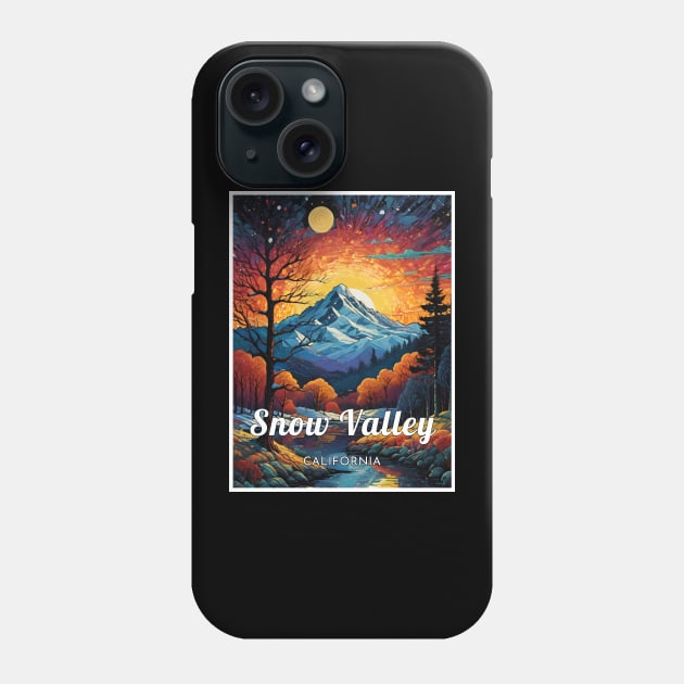 Snow Valley California USA ski Phone Case by UbunTo