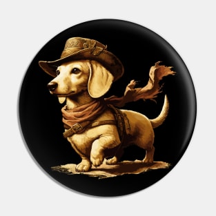 English Cream Dachshund Adventurer Pin