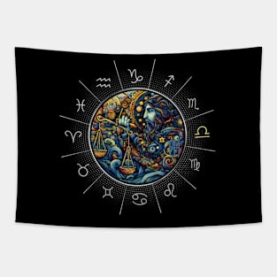 ZODIAC Libra - Astrological LIBRA - LIBRA - ZODIAC sign - Van Gogh style - 2 Tapestry