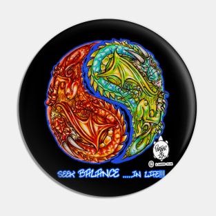 YIN AND YANG DRAGONS Pin