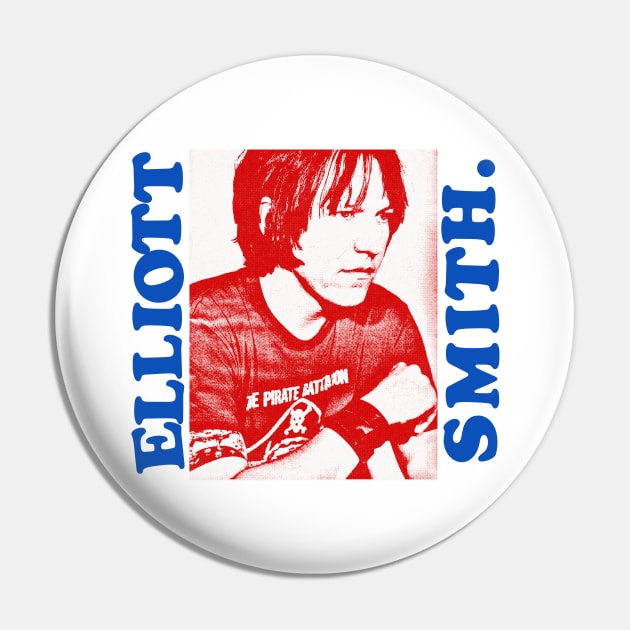Elliott Smith //// Retro Styled Fan Art Design Pin by DankFutura