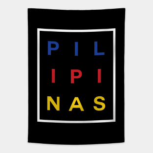 Pilipinas Boxed (Flag Color White) Tapestry