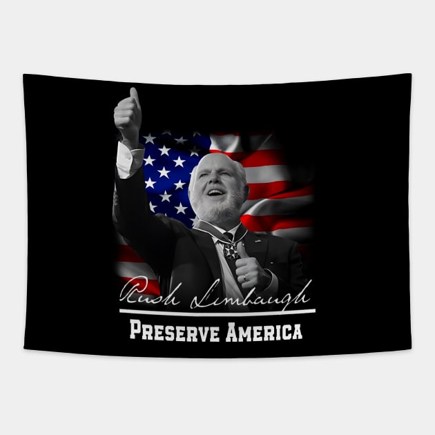 RUSH LIMBAUGH AN AMERICAN ICON Tapestry by CelestialCharmCrafts