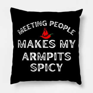 Meeting People Makes My Armpits Spicy Pillow