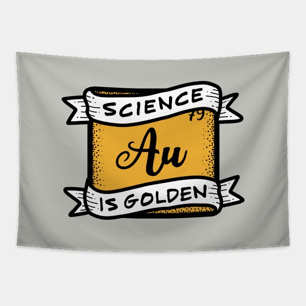 Science is Golden Tapestry by katiestack.art