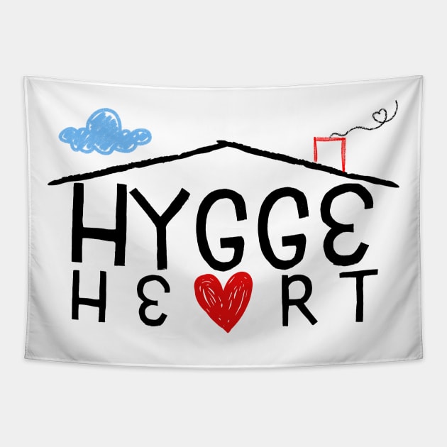 Hygge Heart Tapestry by WonderBubbie